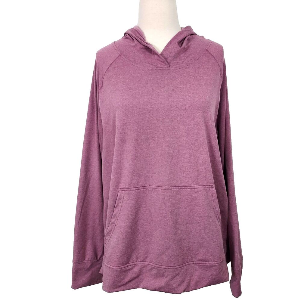 Danskin Womens Long Sleeve Pocket Pullover Hoodie Hooded Top Size 2XL Comfy Soft